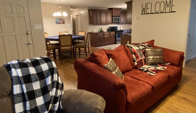 Home with lake view and lake access 2 min away