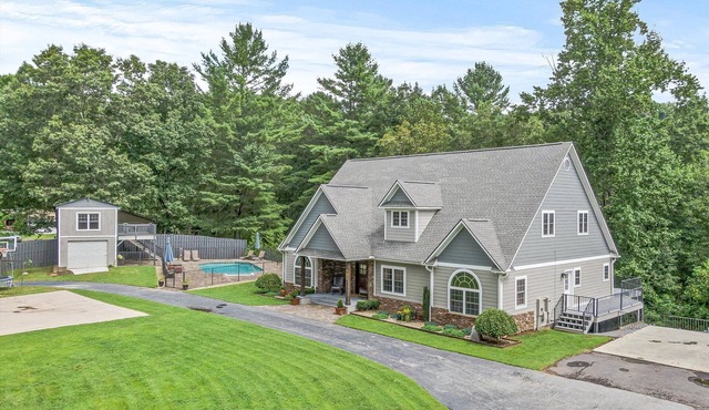 Secluded Asheville Luxury Home with Pool, Hot Tub & Theater | 15 min to Downtown!