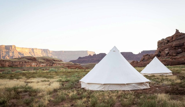 Twin Tent with Shared Bathroom - Nestled among the Abajo Mountains.