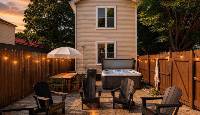 Urban Retro Retreat with Hot Tub & Spacious Yard