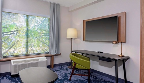 Suite, 1 King Bed with Sofa bed (Mobility/Hearing Access, Roll-in Shwr)