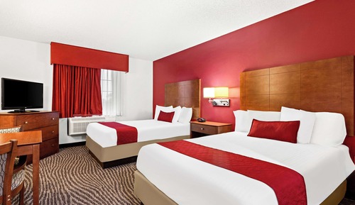 Standard Room, 2 Double Beds, Non Smoking, Refrigerator & Microwave